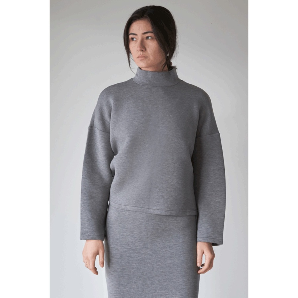 LEZE The Label Grey Maya Turtleneck Xs